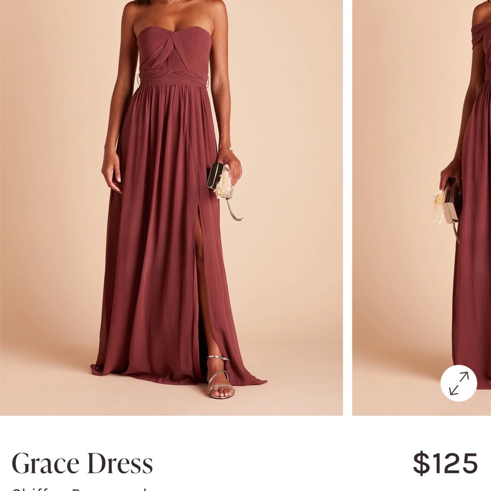 Birdy Grey Strapless Dress in Burgundy